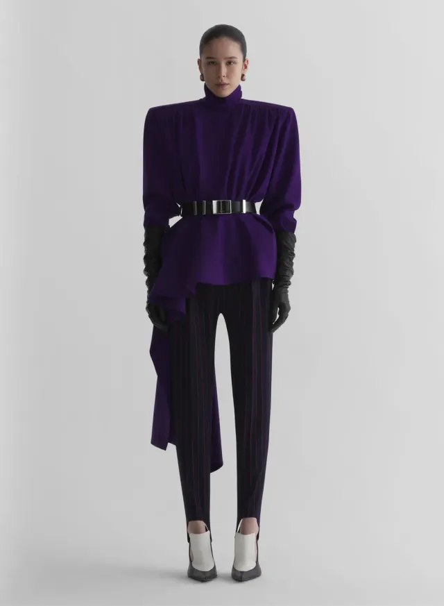 Mugler Pinstripe Carrot Pants Hose Nadelstreifen