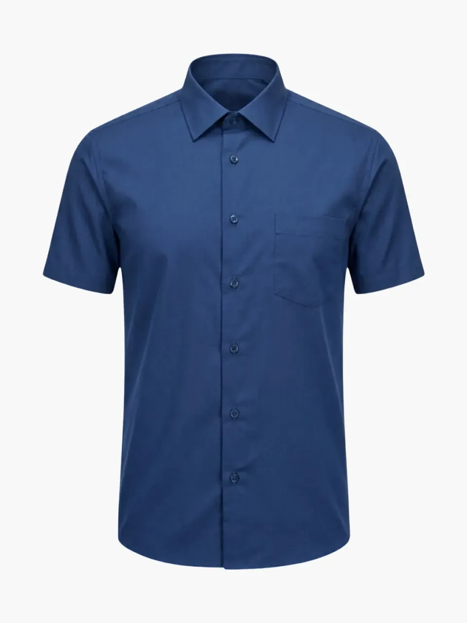 Gloriette Windsor Kurzarmhemd Blau Stretch Fashion Fit