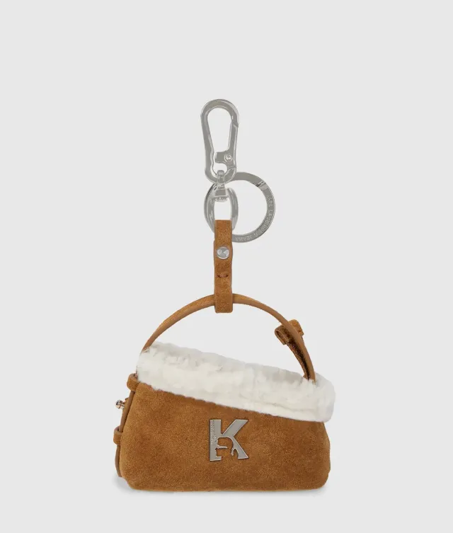Karl Lagerfeld Geo Suede Schlüsselanhänger Velours One Size