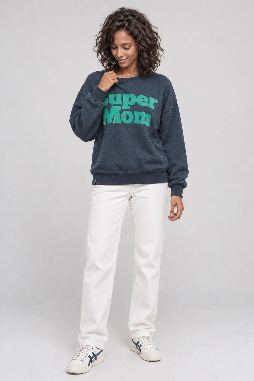 Alife & Kickin ElsaAK P Sweatshirt Super Mom Dunkelblau