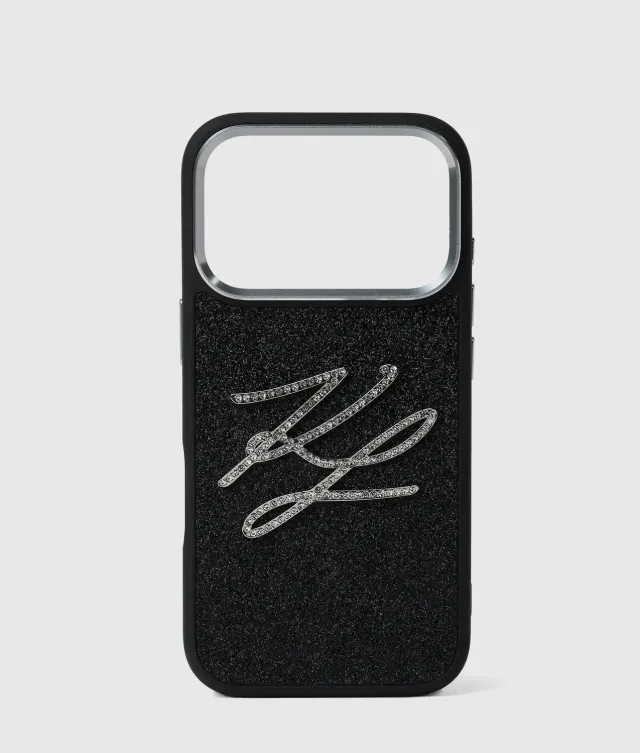 Karl Lagerfeld Autograph Handyhülle iPhone 17 Pro Max Strass