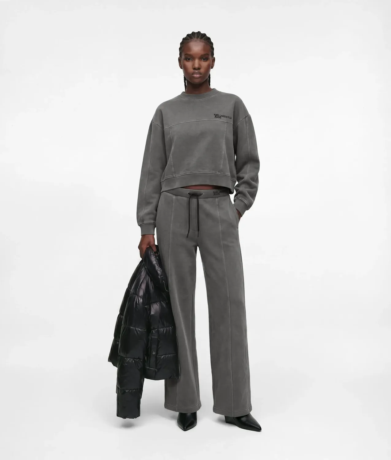 Karl Lagerfeld Jeans Boxy Washed Sweatshirt Wasch-Optik