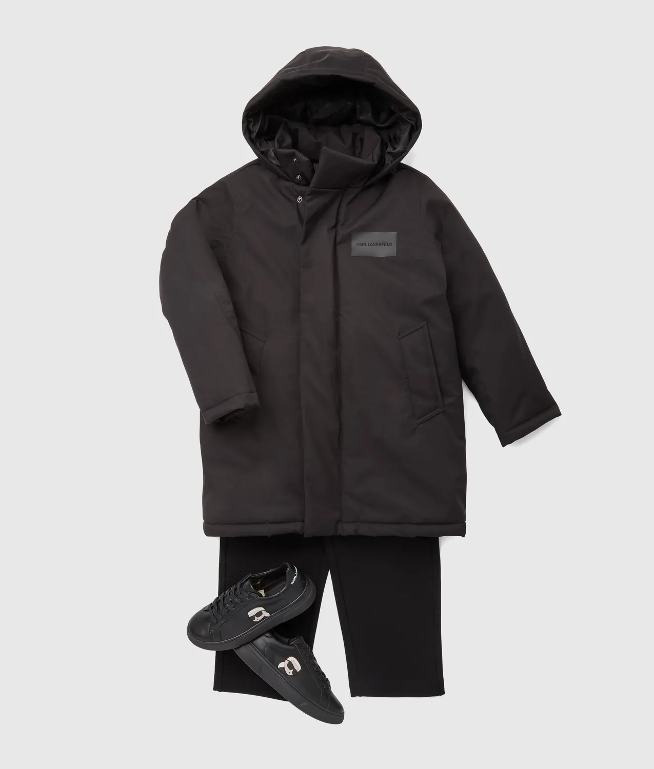 Karl Lagerfeld Boys Parka mit Kapuze wattiert