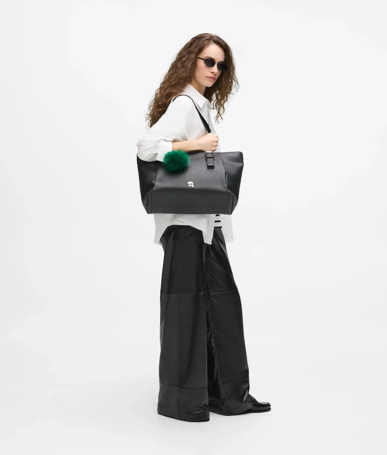 Karl Lagerfeld Ikon Pebble Large Charm Tote Technikleder One Size