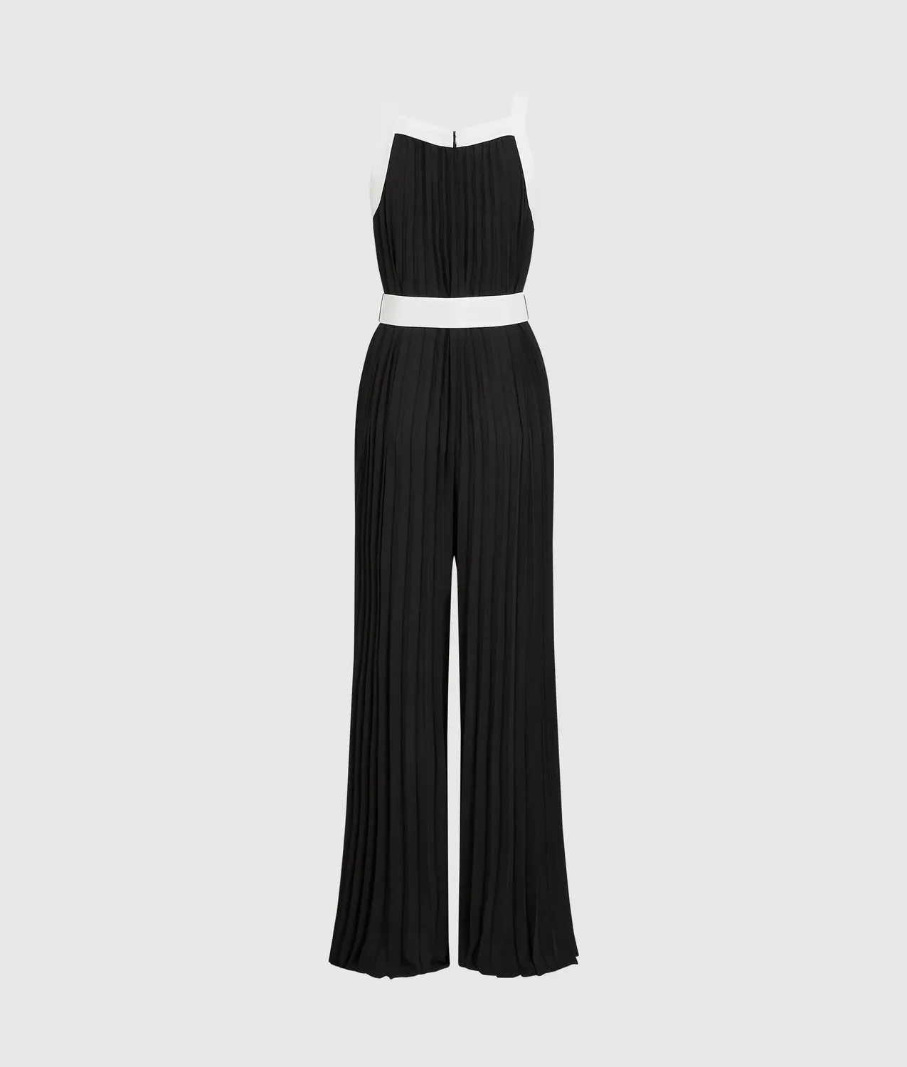 Karl Lagerfeld Pleated Jumpsuit Overall mit Plissee und Gürtel