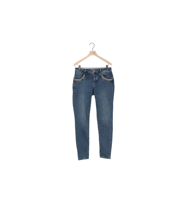 Mos Mosh MMNaomi Sapphire Jeans Blau 28 Regular Pailletten