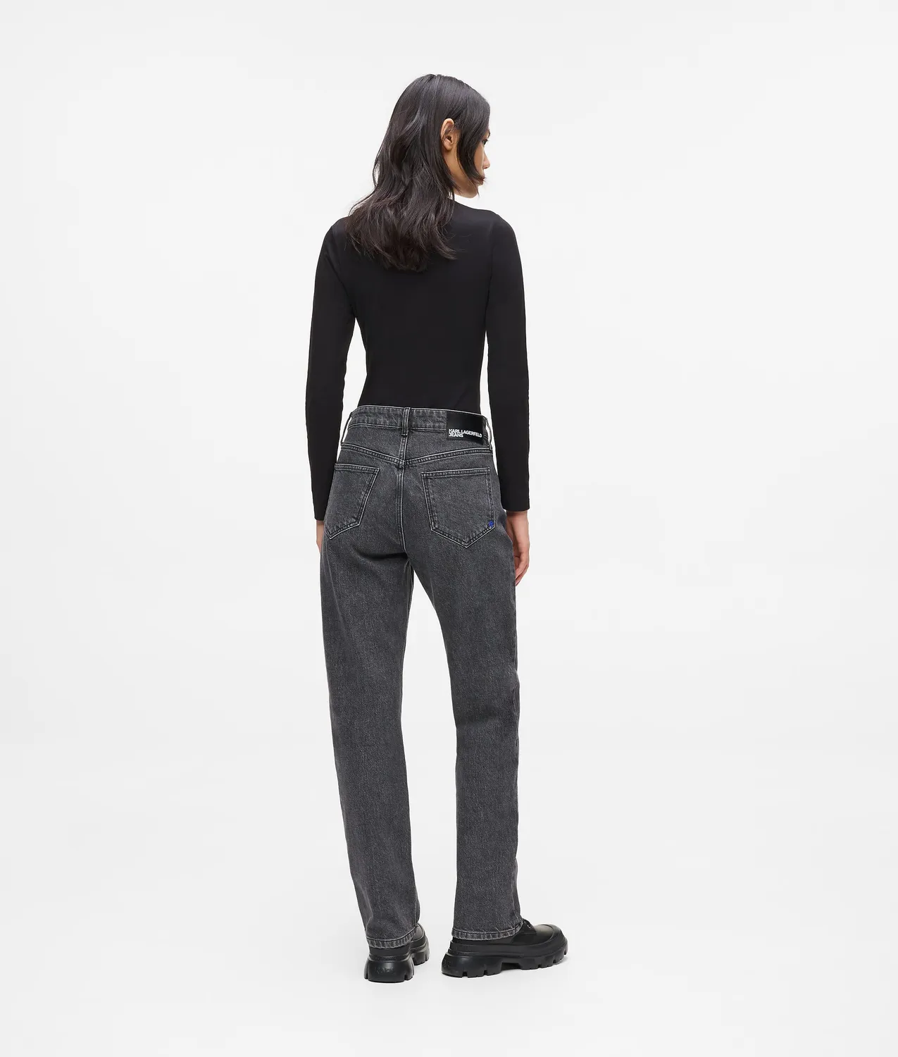 Karl Lagerfeld Jeans High-Rise Straight Stretch
