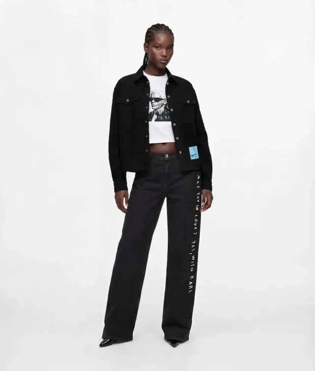 Karl Lagerfeld KLJ Pietro Terzini Jeans Wide-Leg Print