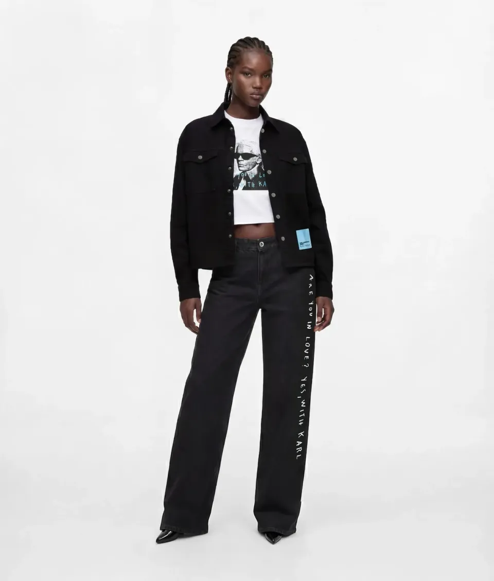 Karl Lagerfeld KLJ Pietro Terzini Jeans Wide-Leg Print