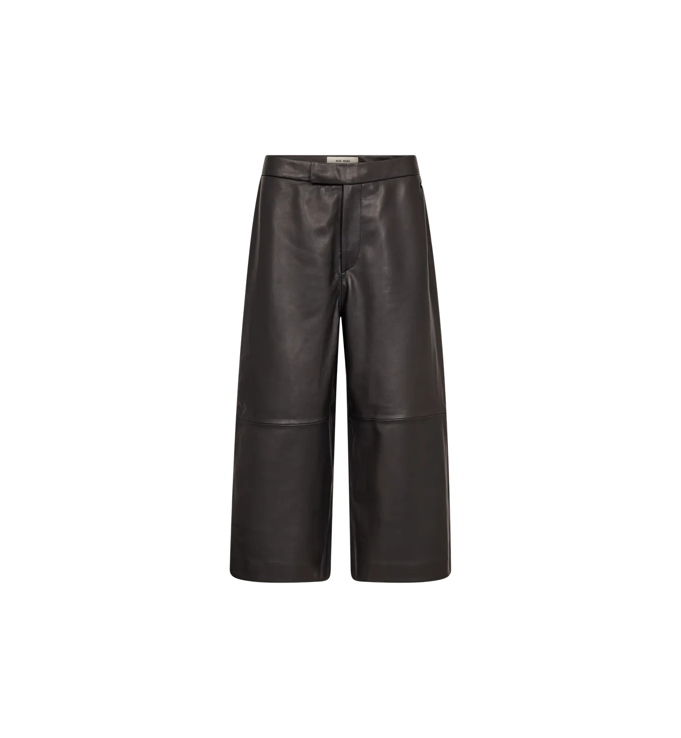 Mos Mosh Leyanna Leder Shorts Schwarz Lang