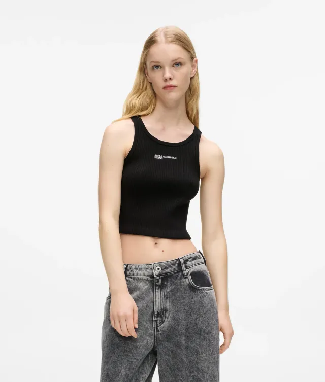 Karl Lagerfeld Jeans Tank Top Strick Logo Damen