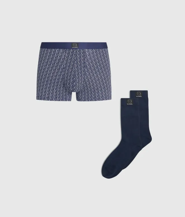 Karl Lagerfeld Ikon Trunks Socken Geschenkset Bio