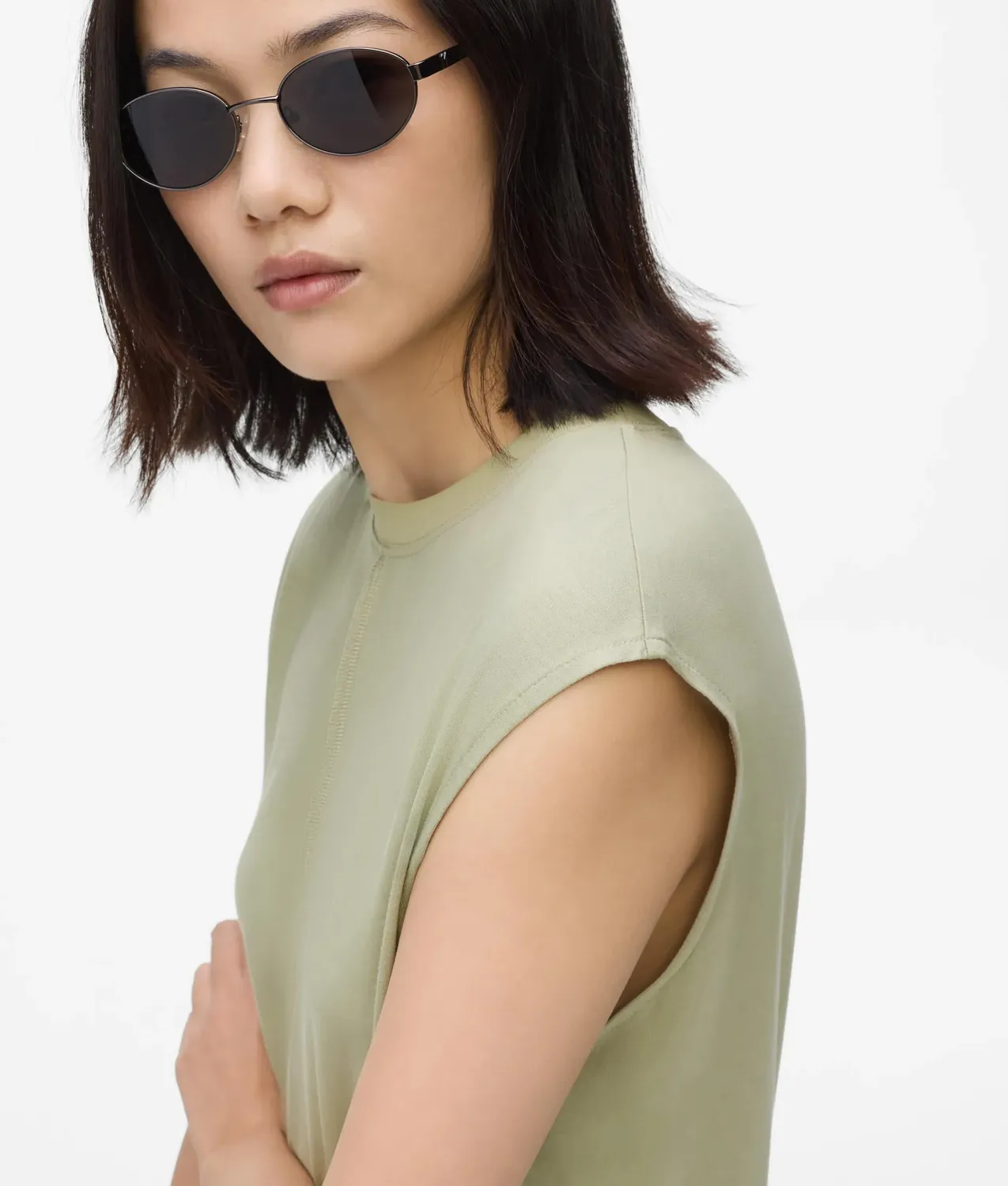 Karl Lagerfeld KL Jeans Raised Seam Tank Kleid Modal