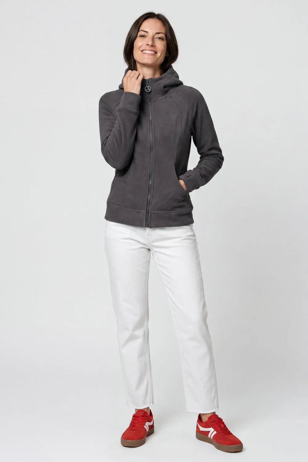 Alife & Kickin AyuAK F Fleecejacke Grau Hoodie Damen