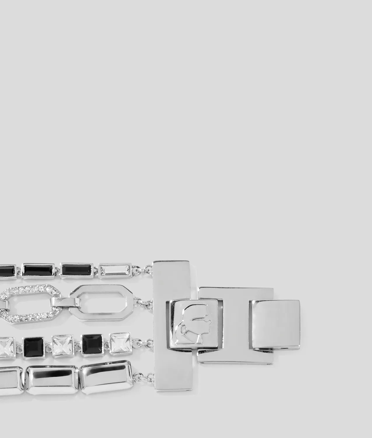 Karl Lagerfeld Signature Armband layered One Size schwarz