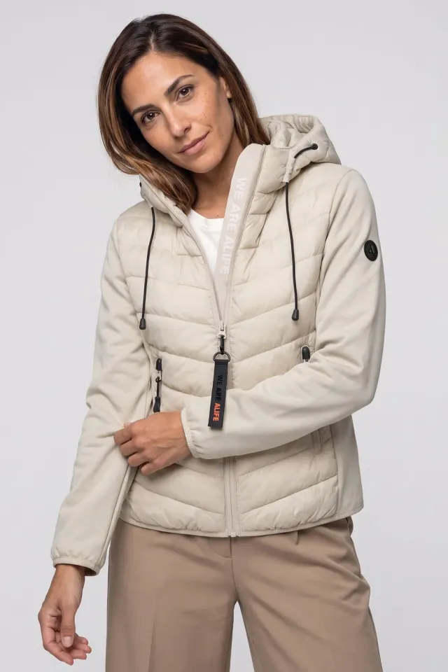 Alife & Kickin ZeliaAK A Hybridjacke Beige Damen kurz