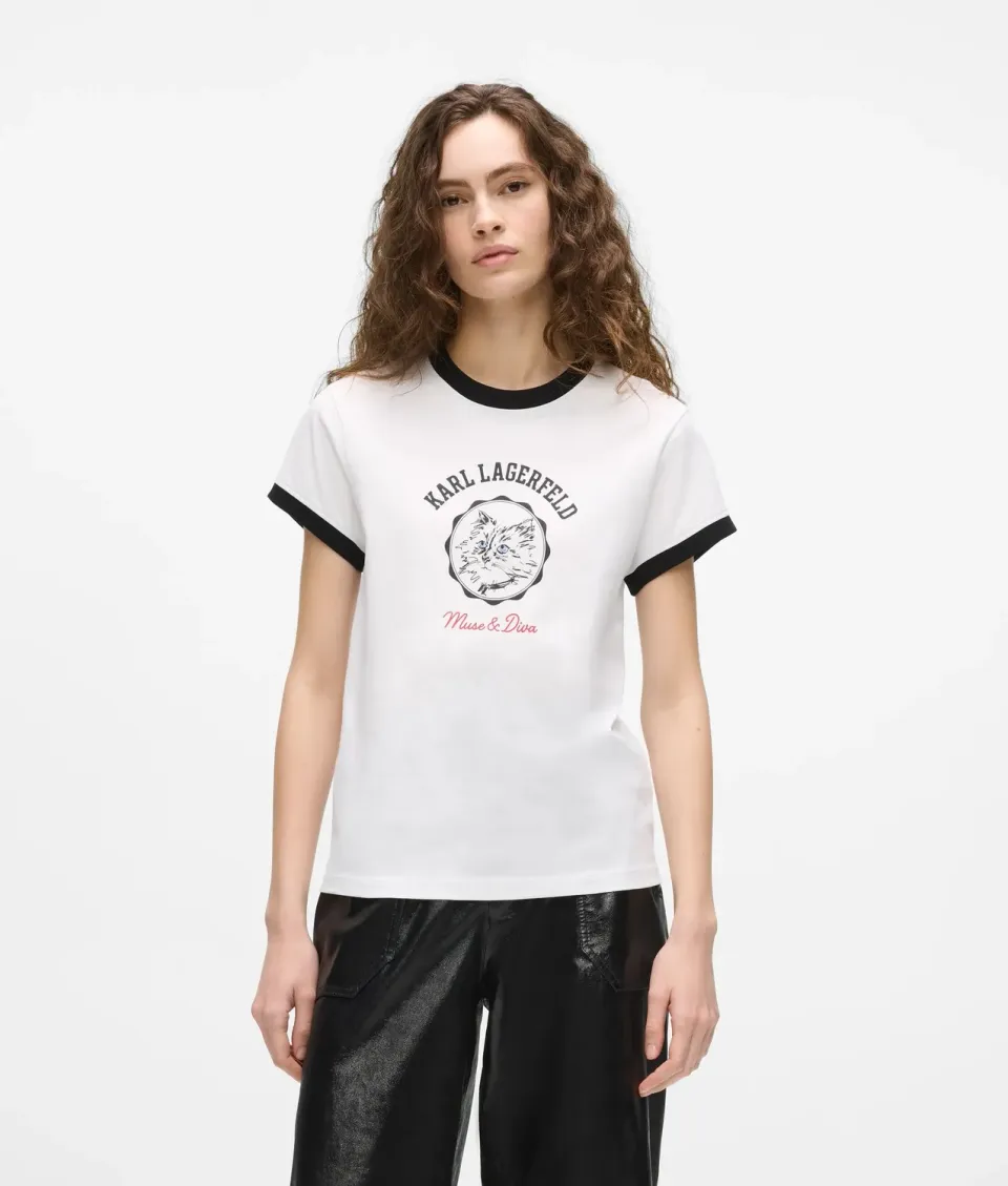 Karl Lagerfeld Ikon Choupette Muse T-Shirt Damen
