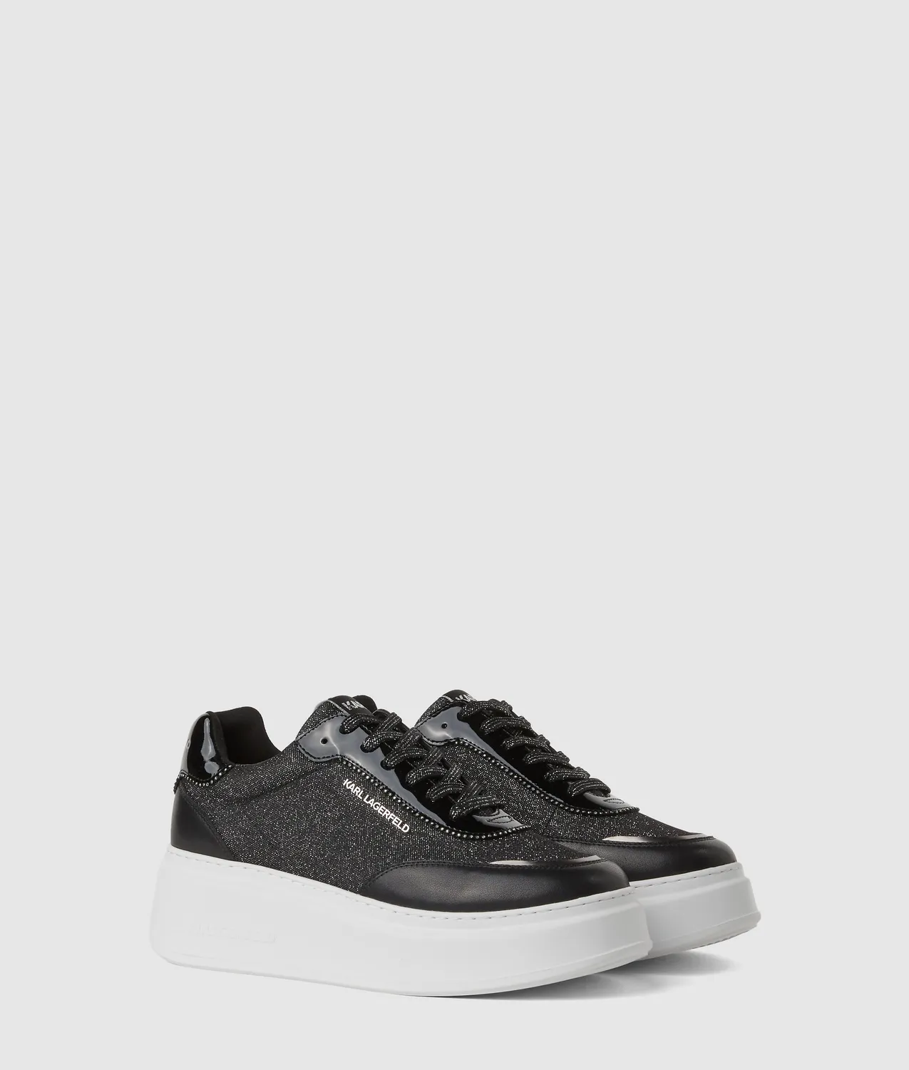 Karl Lagerfeld Anakapri Sneaker Glitzer Keilsohle