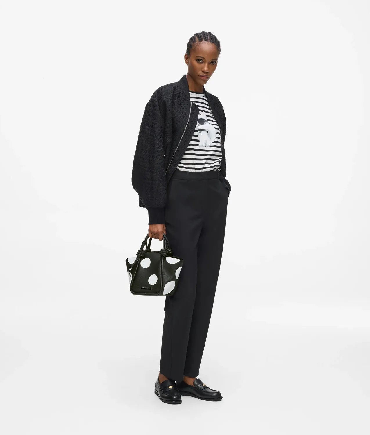 Karl Lagerfeld Ikon Pebble Tote Punkte Shopper