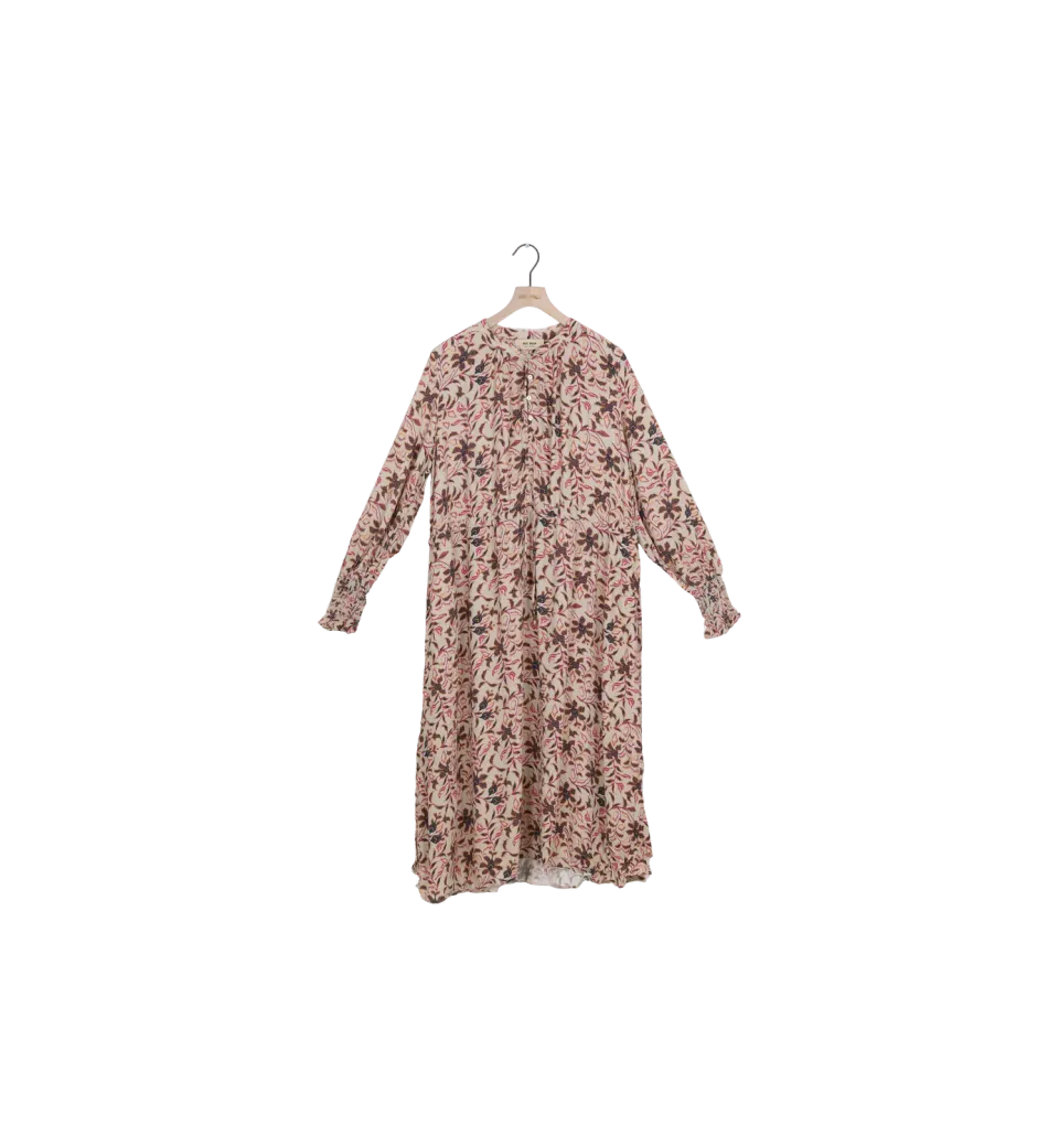 Mos Mosh MMMacha Paris Kleid M Feder Grau Blume