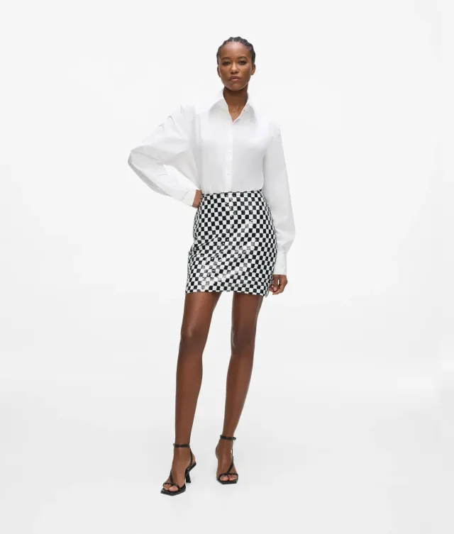Karl Lagerfeld Checkerboard Pailletten Minirock