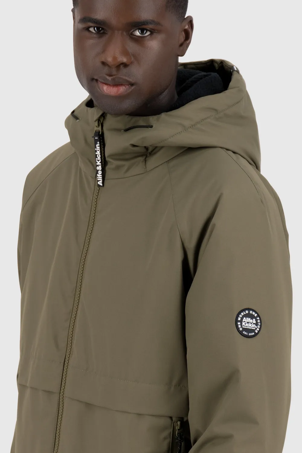 Alife & Kickin MartyAK A Winterjacke Herren dunkelgrün Teddyfutter