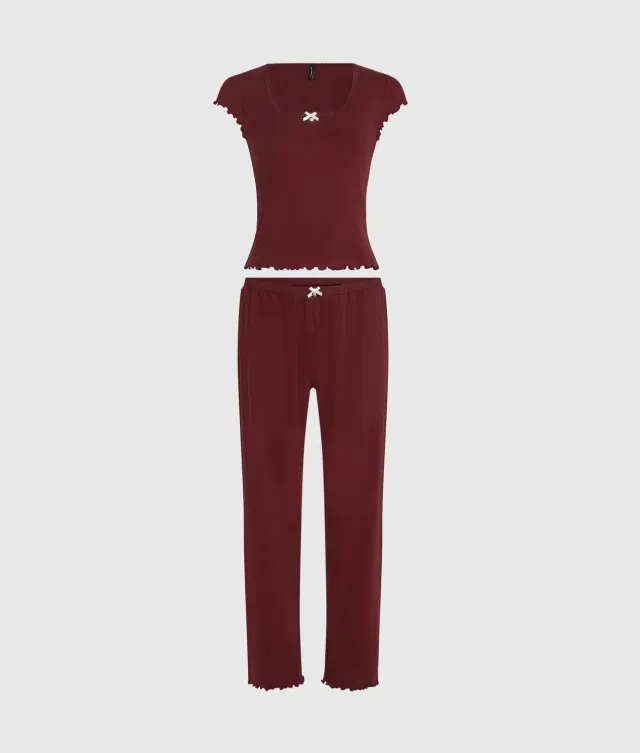 Karl Lagerfeld Autograph Pointelle Pyjama Set