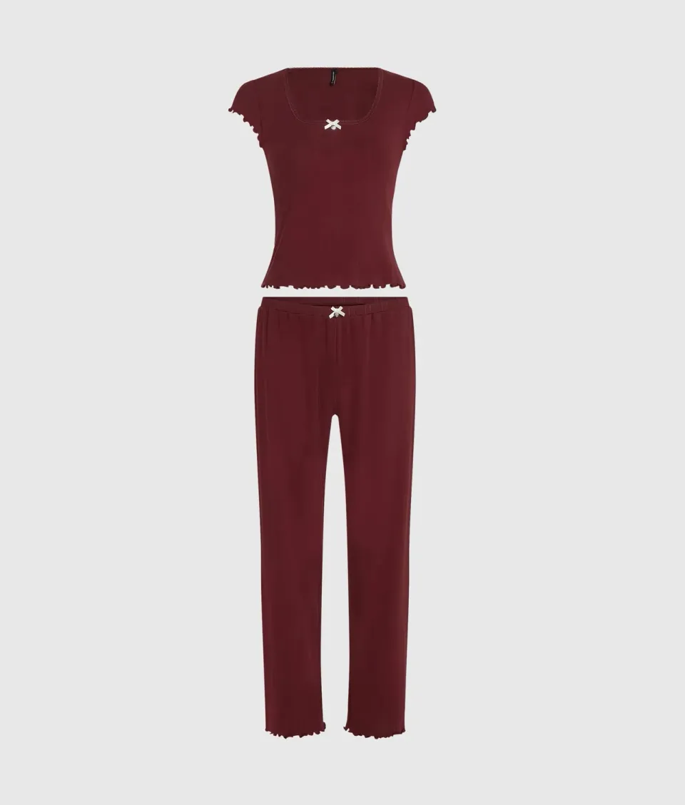 Karl Lagerfeld Autograph Pointelle Pyjama Set