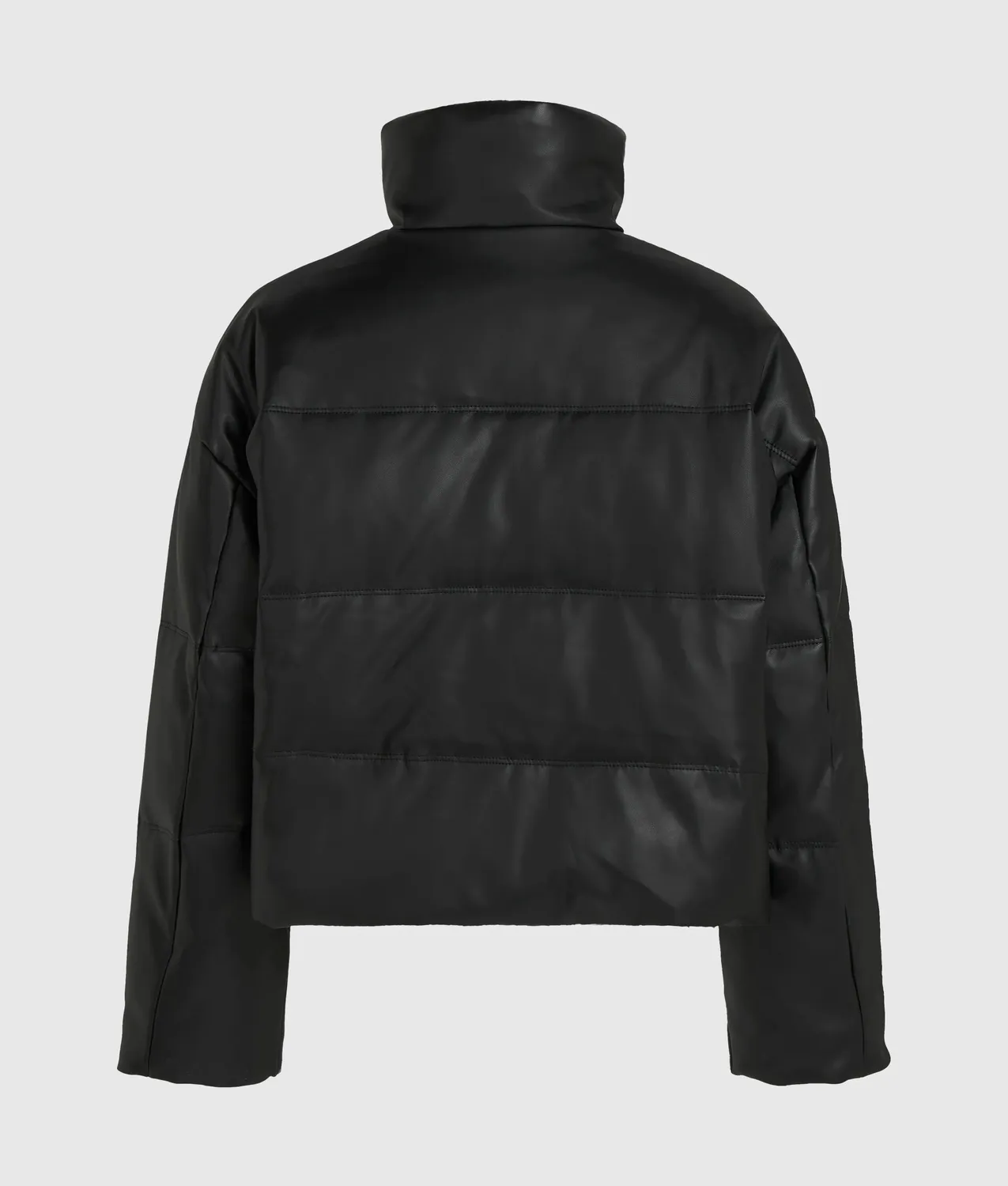 Karl Lagerfeld KL Jeans Faux-Leder Pufferjacke cropped