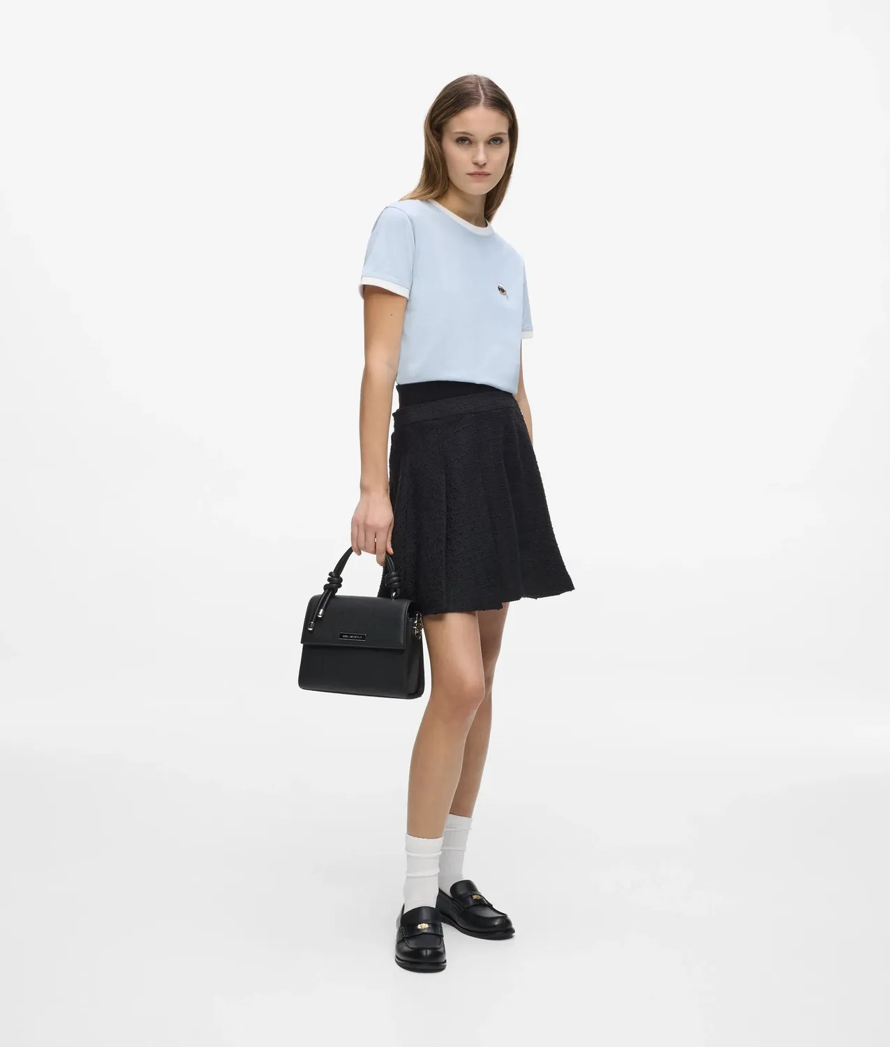 Karl Lagerfeld Ikon Pebble Satchel Tasche One Size Schwarz