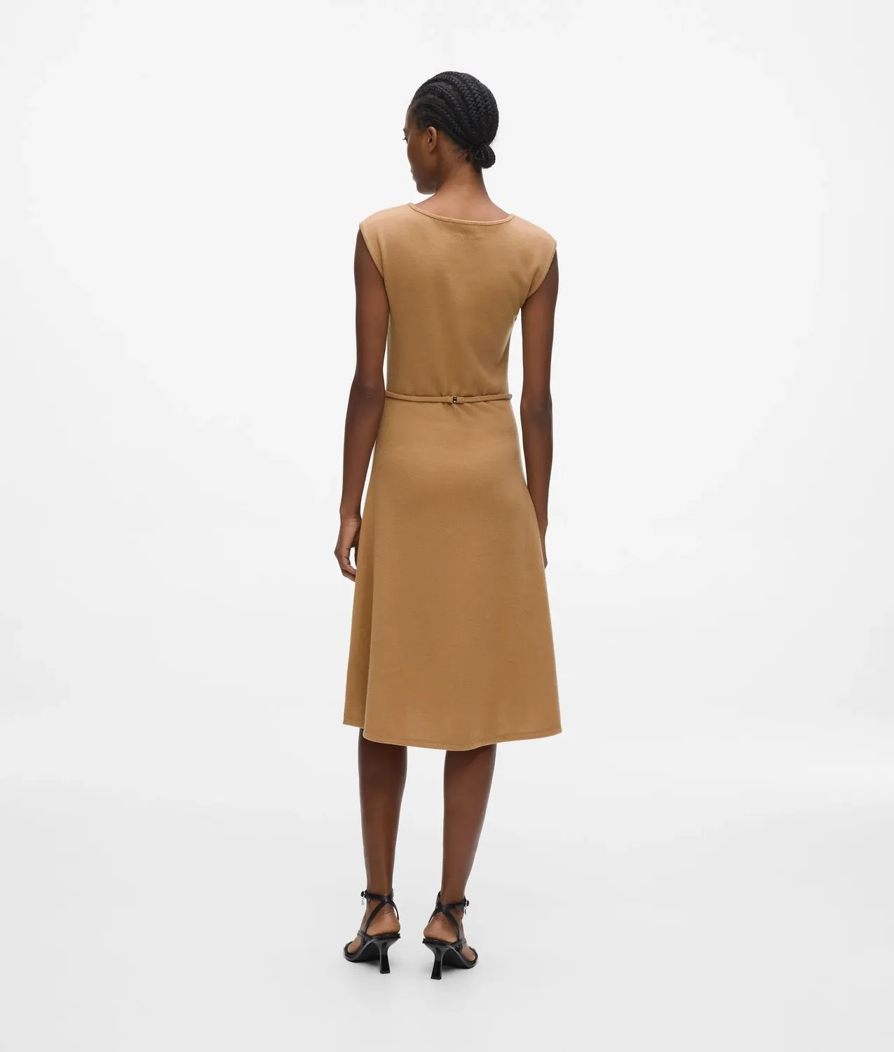 Karl Lagerfeld Jerseykleid ärmellos Gürtel Falten