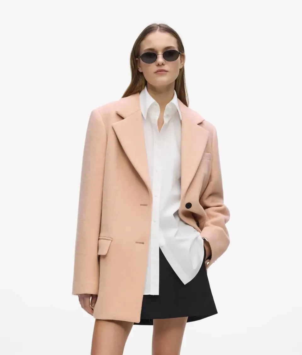 Karl Lagerfeld Short Wool-Blend Mantel kurz Wollmix