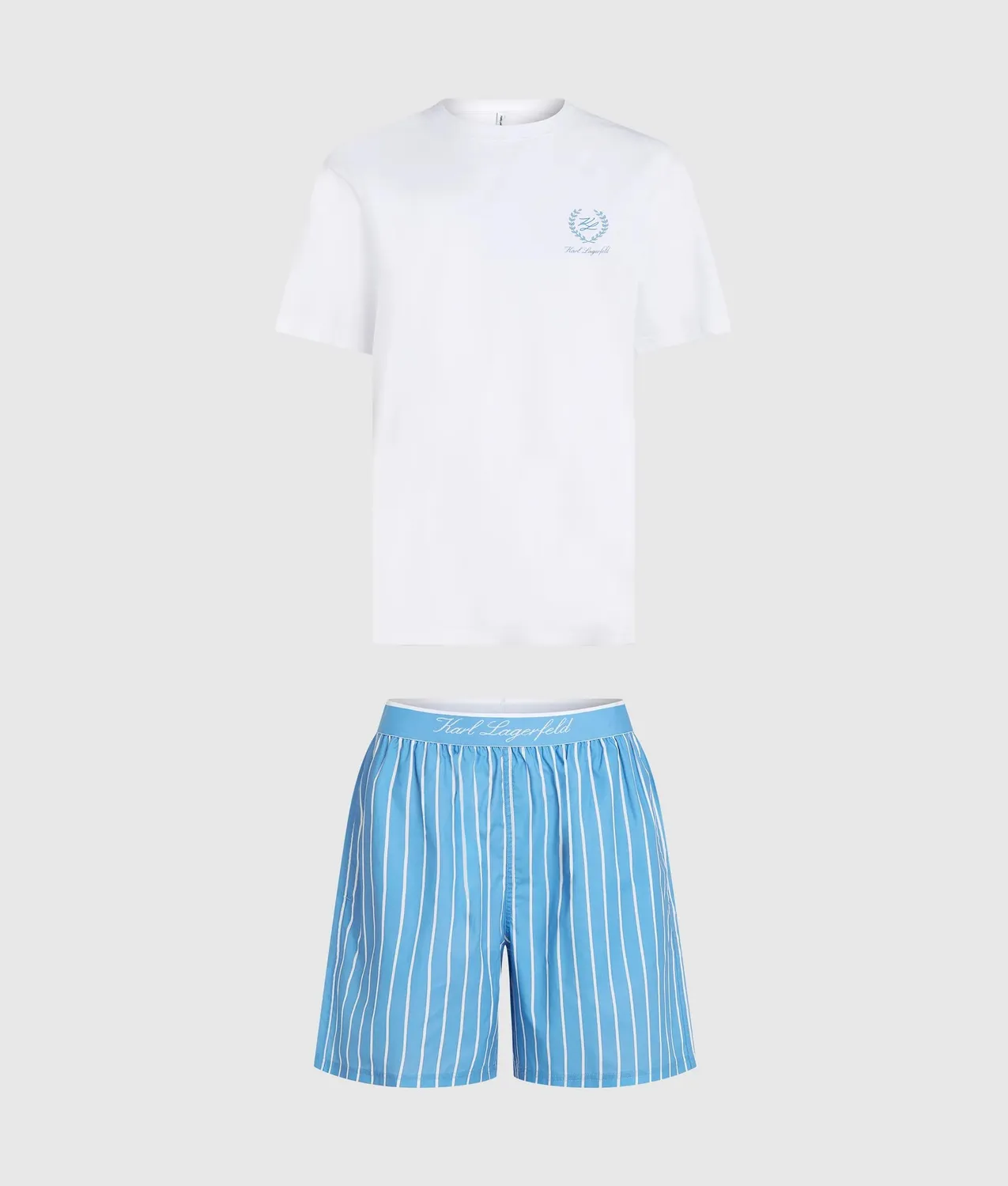 Karl Lagerfeld Hotel Karl Pyjama-Set Shorts Bio-Baumwolle