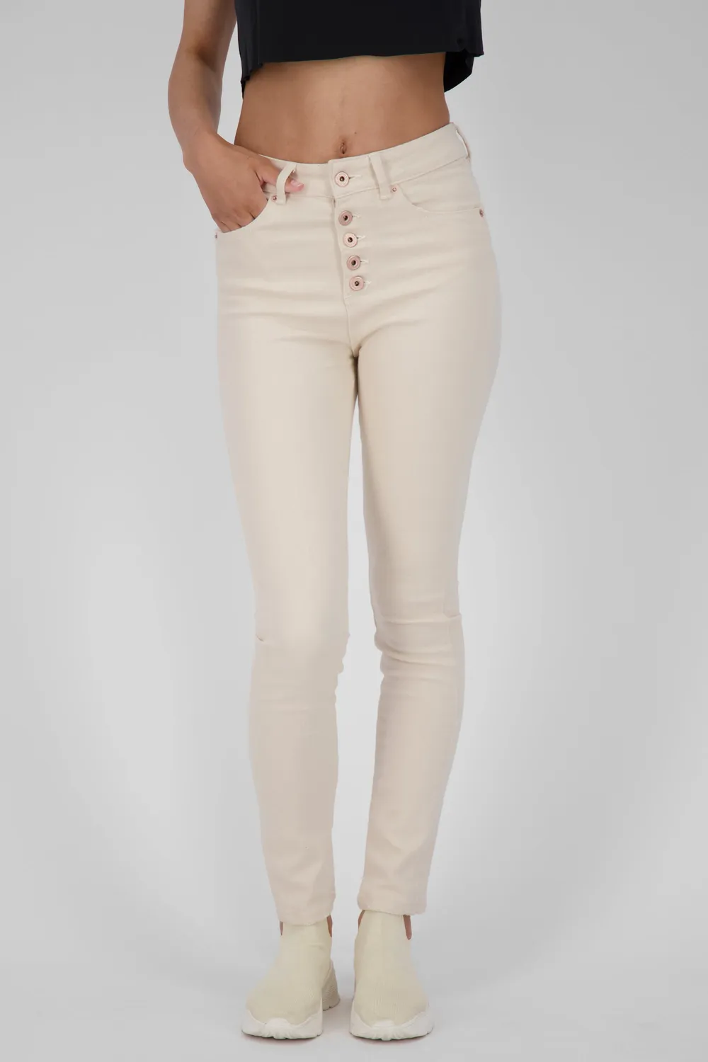 Alife & Kickin LeonoraAK DNM R Skinny Jeans Beige Damen