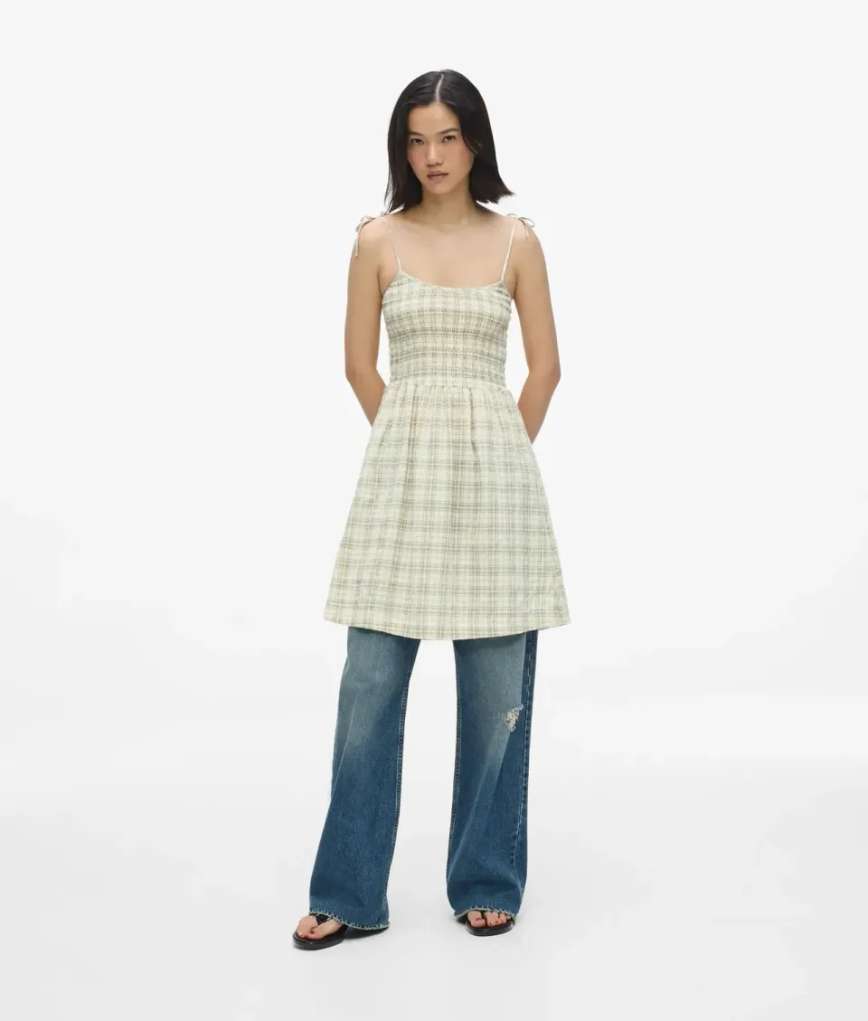 Karl Lagerfeld Checked Strappy Minikleid Karo Damen