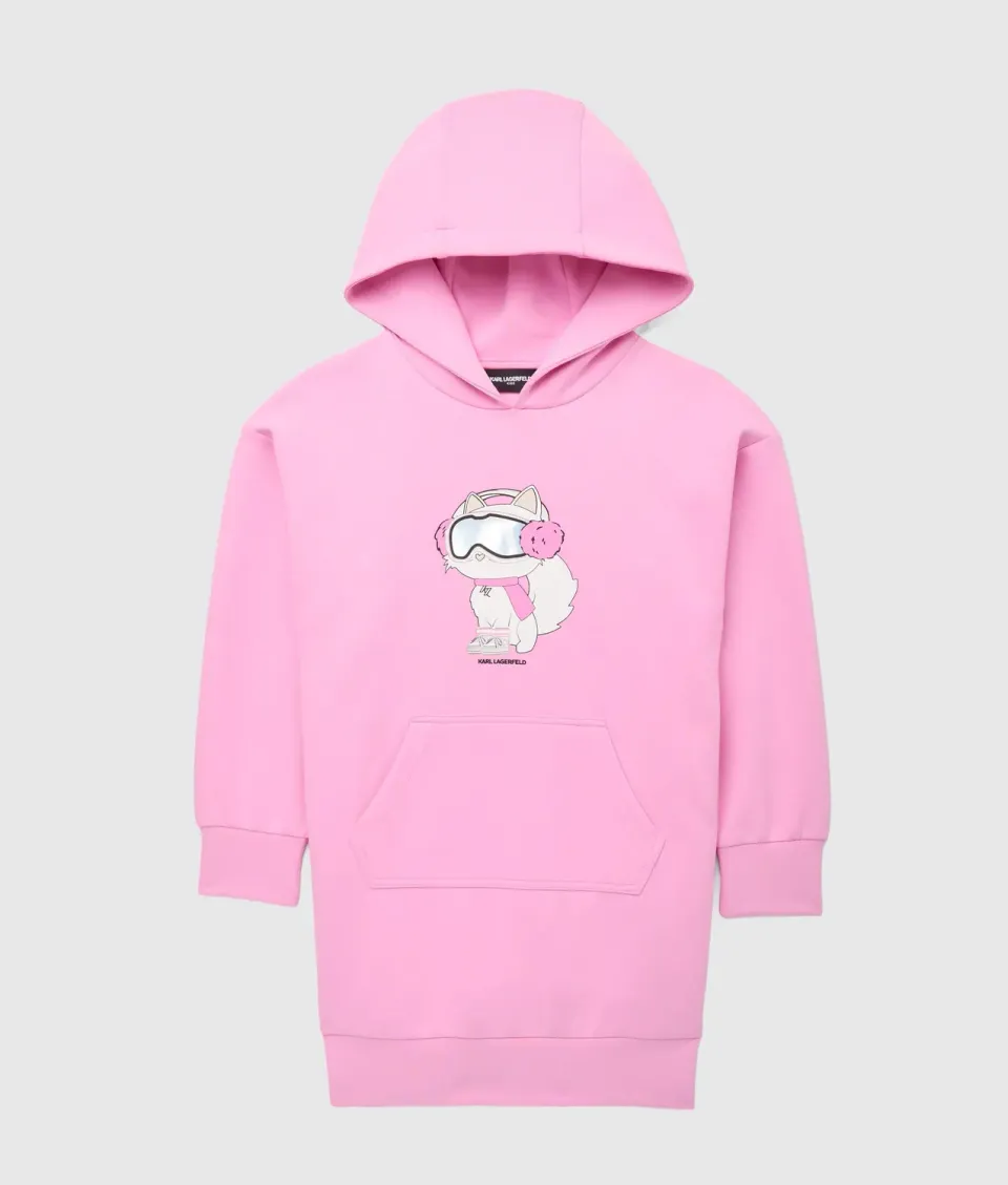 Karl Lagerfeld Ikon Girls Hoodie-Kleid Choupette