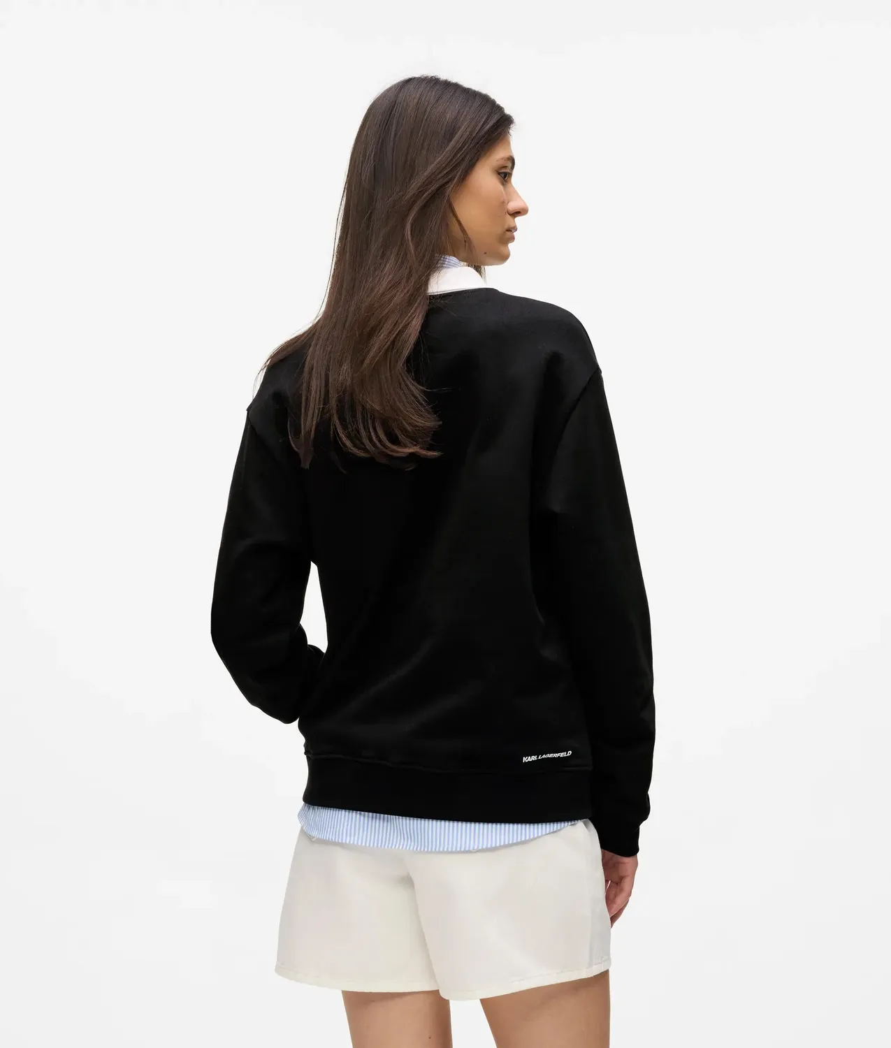 Karl Lagerfeld Ikon Collar Sweatshirt Bio-Baumwolle