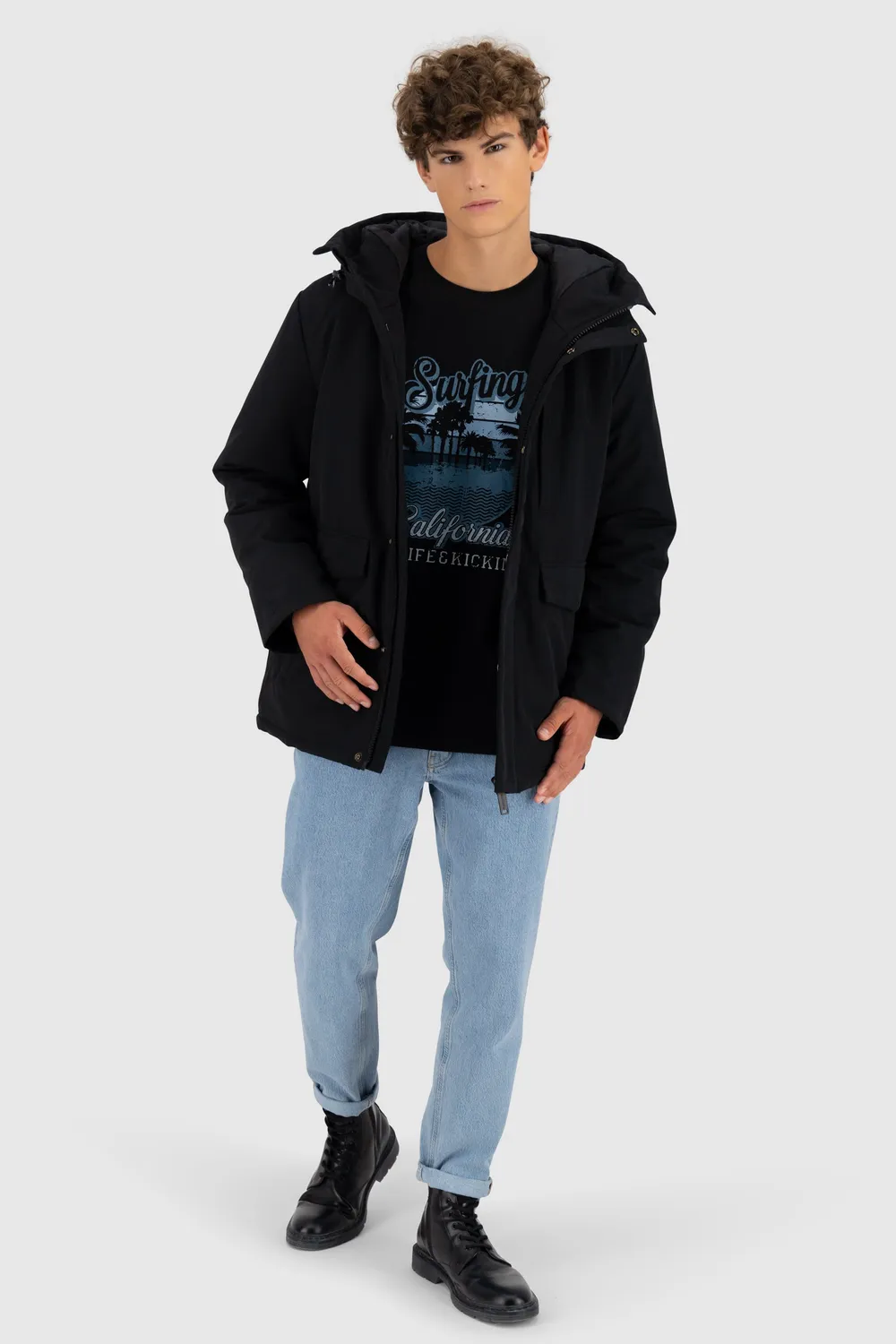 Alife & Kickin NilasAK A Winterjacke Herren Schwarz