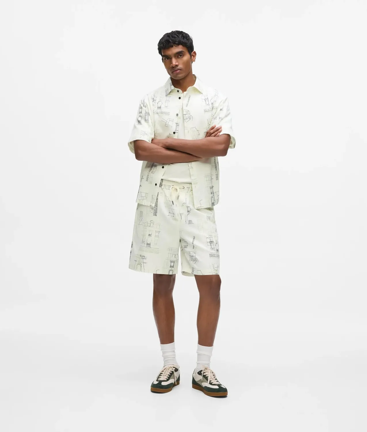 Karl Lagerfeld Maison de Karl Sketch Shorts Print XS-XL