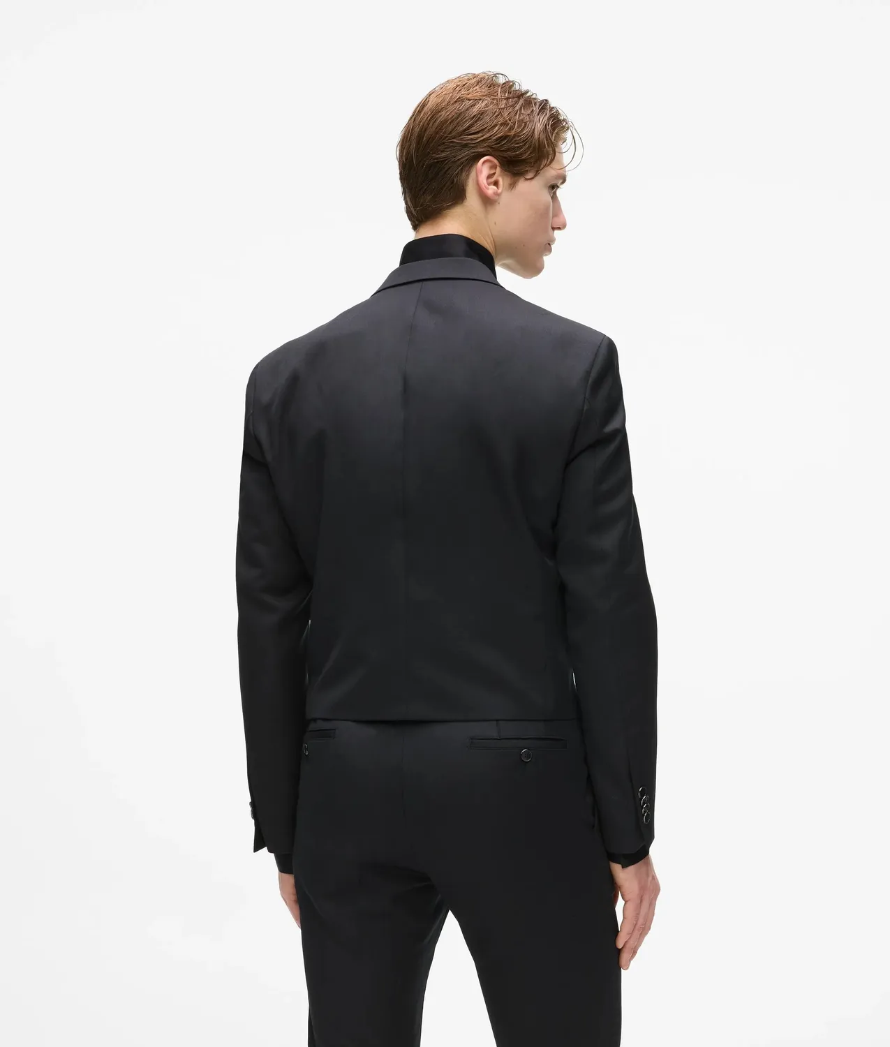 Karl Lagerfeld KL Studio Blazer Wolle Cropped Zweireihig