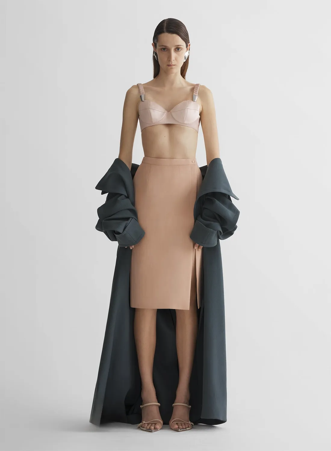 Mugler Re/Edit Lingerie BH Top Satin nude