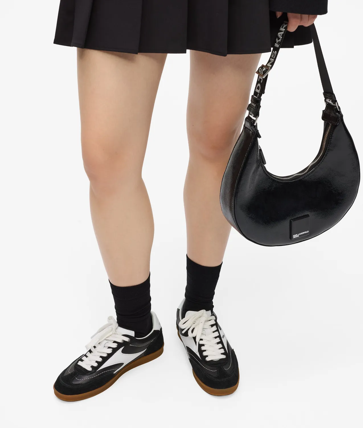 Karl Lagerfeld KL Jeans Kandidate Sneaker Leder weiß