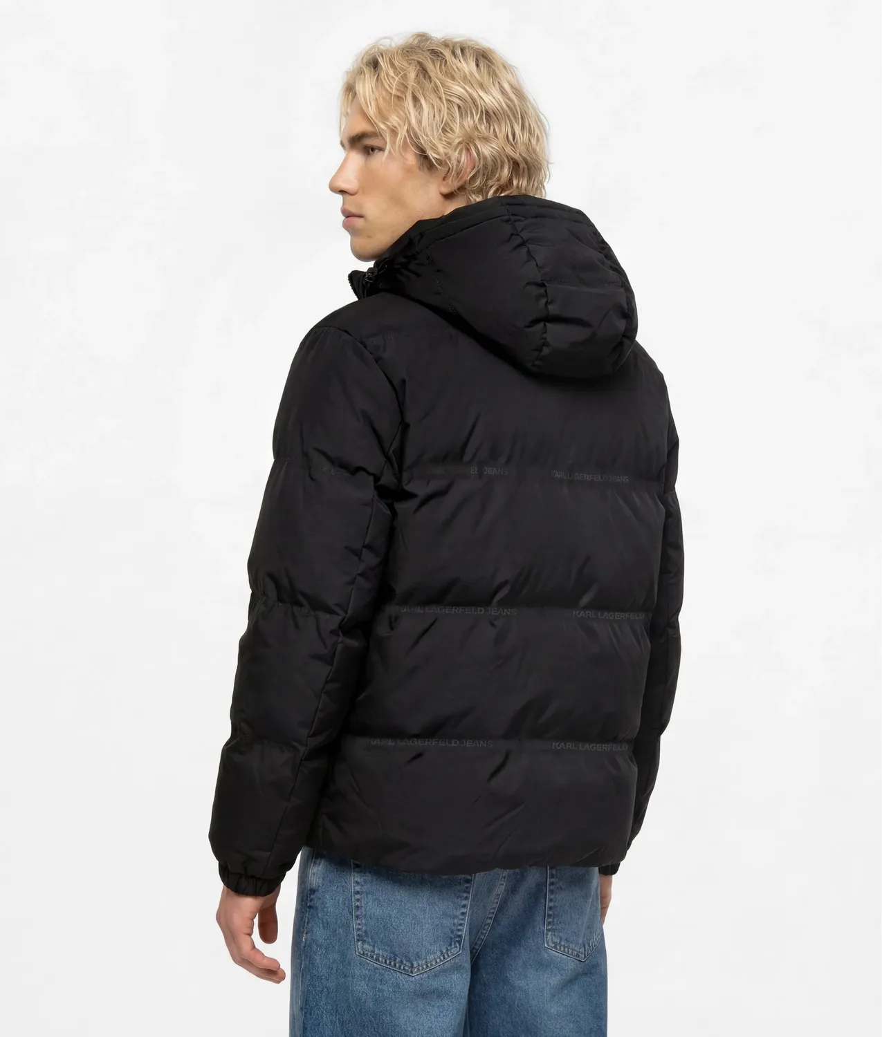 Karl Lagerfeld Logo Puffer Jacke gesteppt