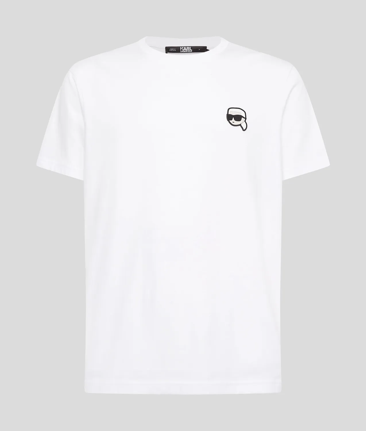 Karl Lagerfeld Ikon T-Shirt Baumwolle Patch schwarz