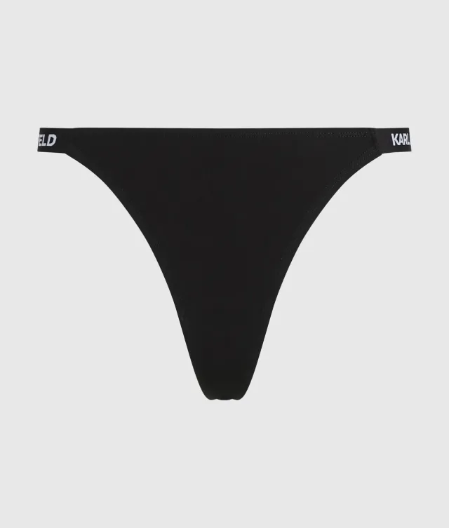 Karl Lagerfeld Logo High-Leg String Damen Bio-Baumwolle