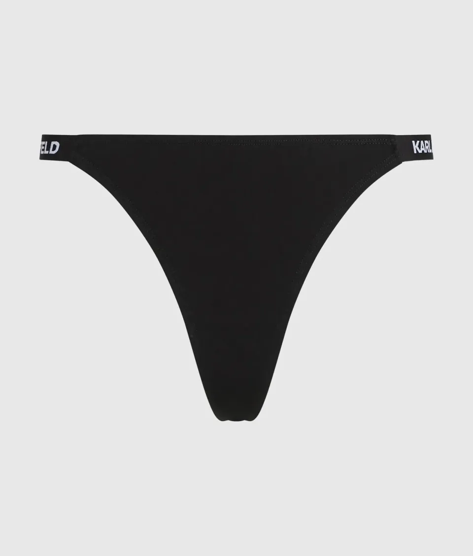 Karl Lagerfeld Logo High-Leg String Damen Bio-Baumwolle