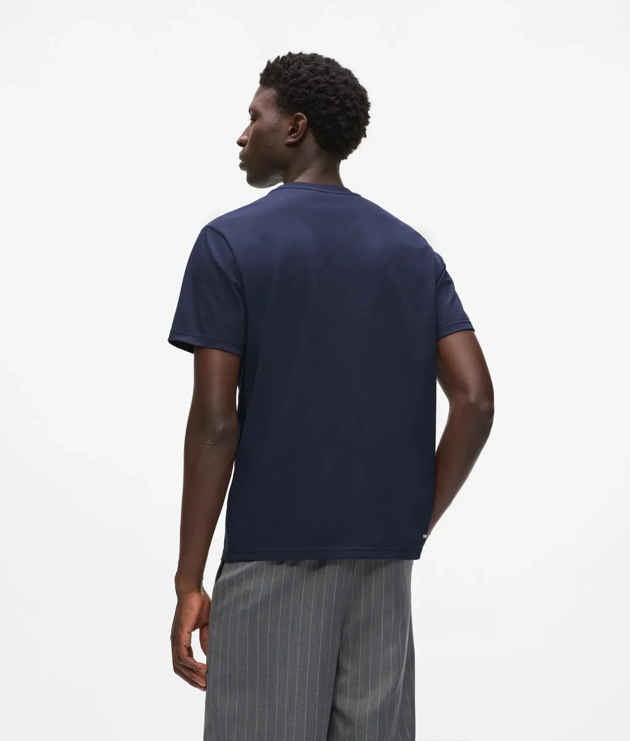 Karl Lagerfeld Ikon Stripe Pocket T-Shirt Chest-Pocket Bio