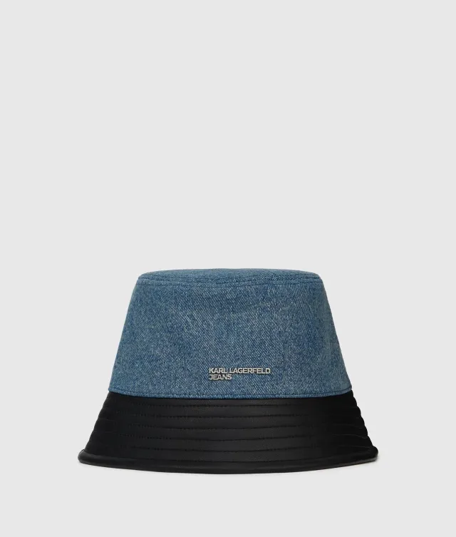 Karl Lagerfeld Jeans Bucket Hat Hut Denim schwarz