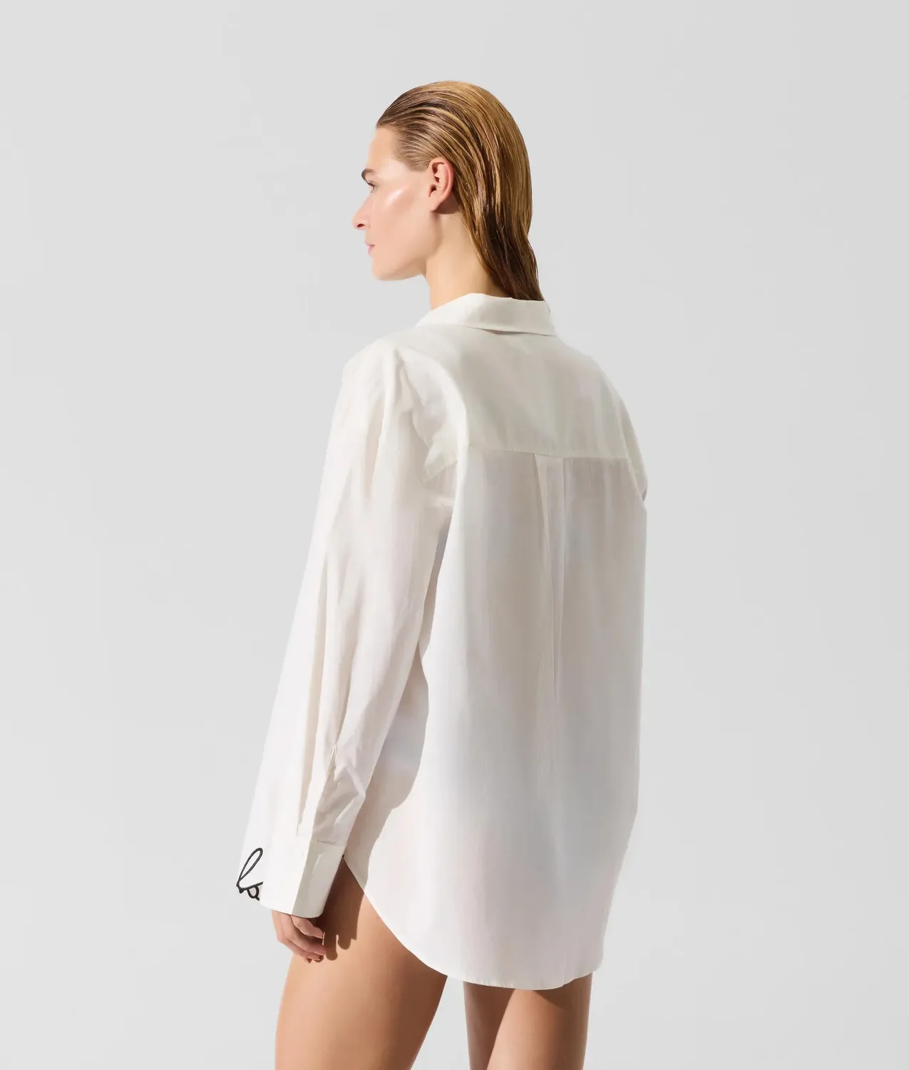 Karl Lagerfeld Signature Beach Shirt Oversized Baumwolle