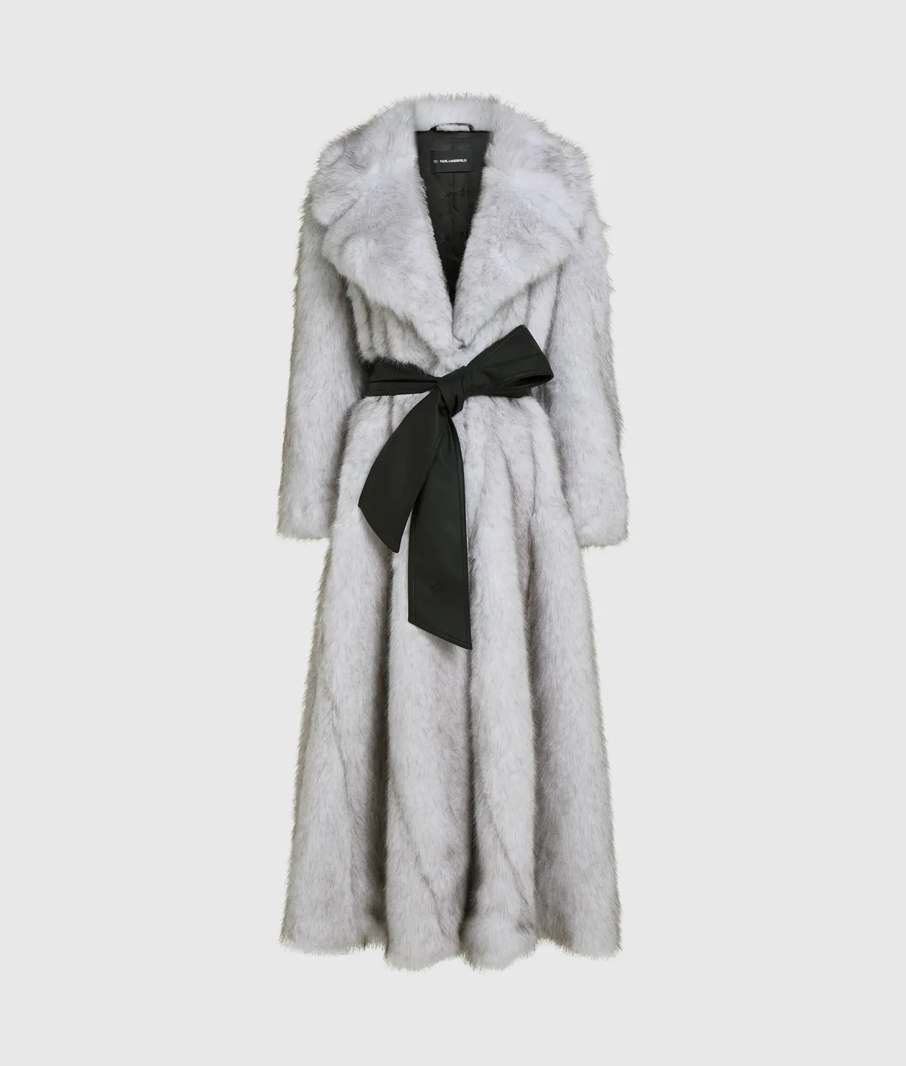 Karl Lagerfeld KL Studio Faux-Fur Mantel lang mit Gürtel